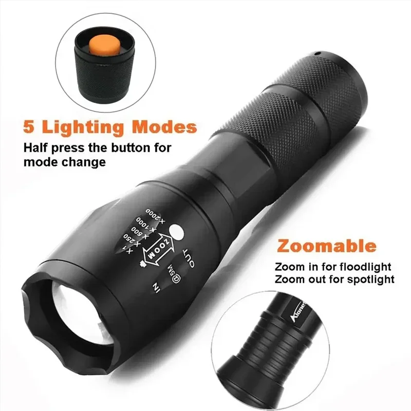 High Power T6 LED Flashlights  - đánh giá và giá Power Banks