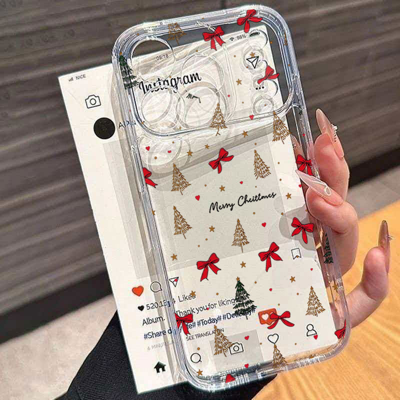 Red Bow Christmas Clear Shockp - đánh giá và giá Clear Shockproof Bumper Case